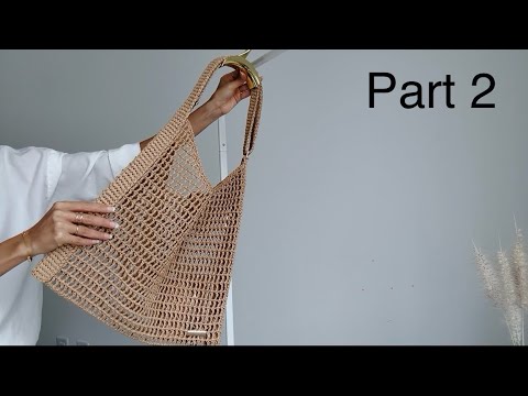 Видео: Мастер-класс по изготовлению сумки из кружева из рафии — Часть 2