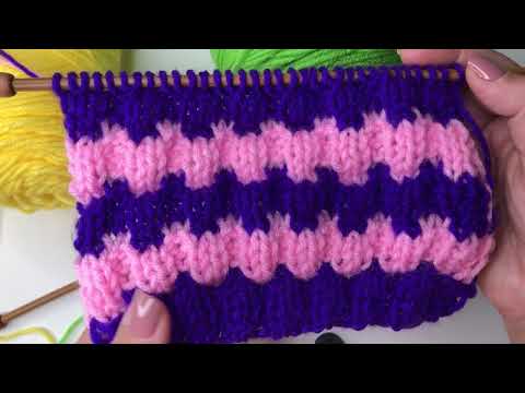 Видео: № 83 Куда девать остатки пряжи / Многоцветная резинка Узор #51 Как же это вяжется? / Мастер-Класс