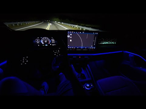 Видео: 👉НОЧЬЮ: VW Tiguan SEL R-Line 2025 года — ночной обзор. Анализ фар, салона и подсветки салона.