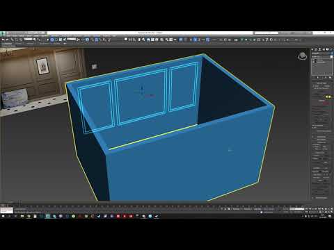 Видео: Моделирование молдингов на стене с картинами