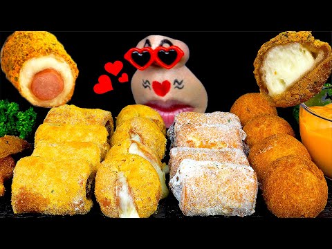 Видео: [MUKBANG] сырный шарик, сырный колбасный хлеб.