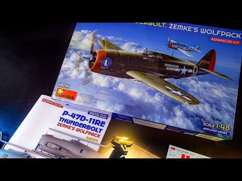 Видео: P-47D-11RE Thunderbolt. Zemke's Wolfpack. Advanced kit. MiniArt 1/48. Огляд + розпаковка