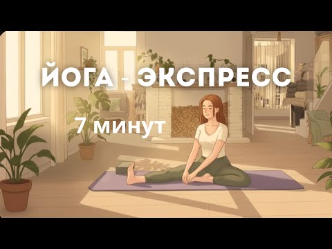 Видео: Экспресс йога: 7 минут