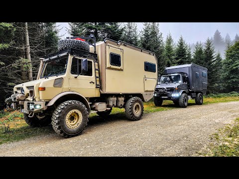 Видео: МЫ РАЗбили лагерь на плато с двумя караванами UNIMOG.