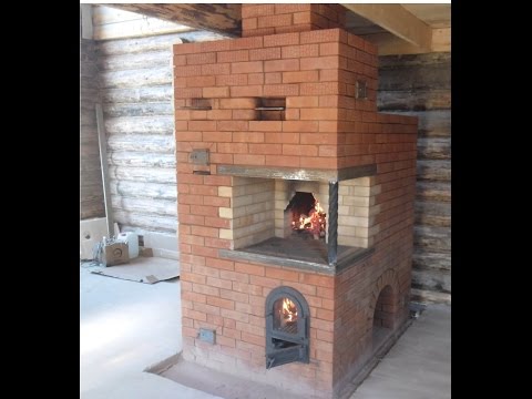 Видео: Кладка Русской печи с камином в Ижевске.