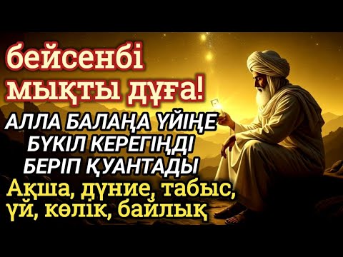 Видео: 🕌 Тыңда Өте күшті дұға бейсенбі - Алла бір күнде ойламаған ақша байлық жібереді, ризығың көбейеді