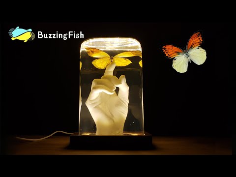 Видео: 🦋Сделать ночной светильник Butterfly со смолой и светодиодом | Смола арт