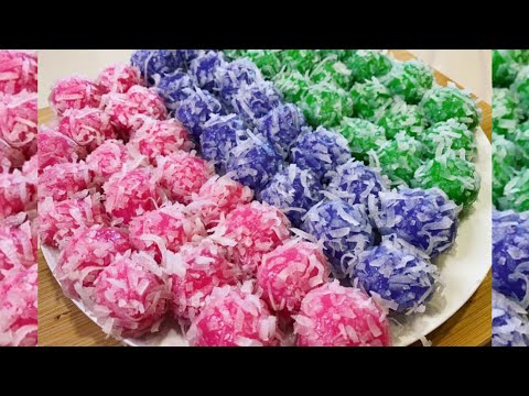 Видео: Кокосовые шарики (десерт из липких клецок)