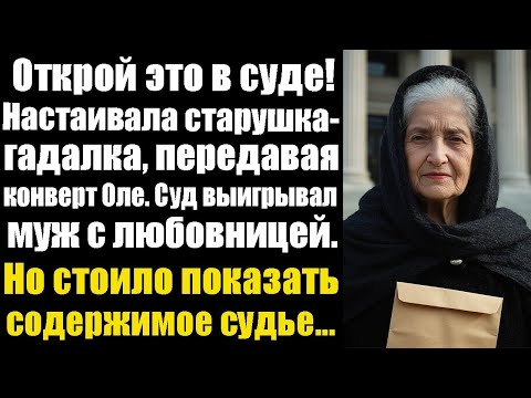 Видео: «Открой это в суде!» — сказала гадалка, передавая конверт Оле. Суд выигрывал муж… пока не вскрыли.
