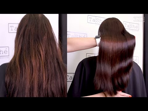 Видео: Как сделать кератиновое выпрямление волос Tashe Keratin Brazilian. Пошаговая инструкция