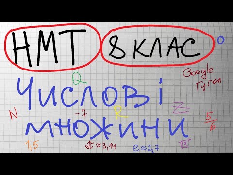 Видео: НМТ. 8 кл. Числові множини