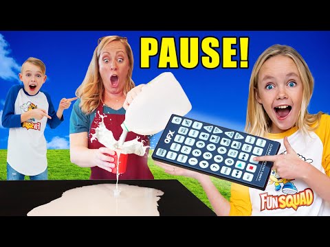 Видео: Kids Fun TV Pause Remote Challenge, подборка! Коварные шутки!