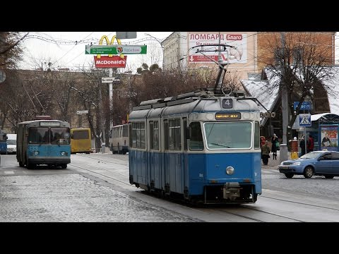 Видео: Винница: трамвай и др.транспорт (01.2011)