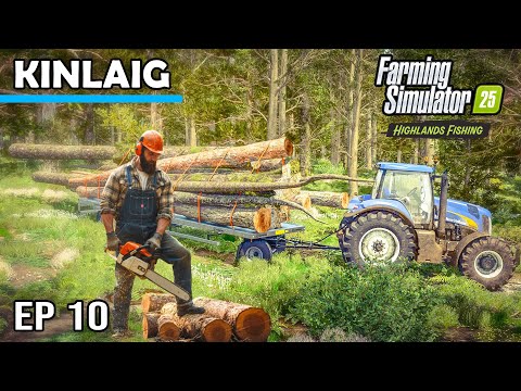 Видео: ПРЕВРАЩЕНИЕ ДЕРЕВЬЕВ В ЗАМОК — Highlands Fishing | Farming Simulator 25 — Эпизод 10