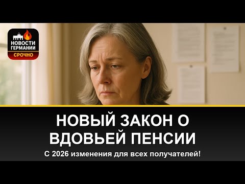 Видео: Пенсия вдовы в Германии 2026: важные изменения, которые стоит знать пенсионерам