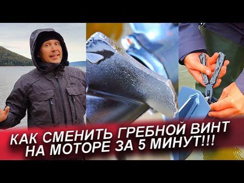 Видео: КАК ЗАМЕНИТЬ ГРЕБНОЙ ВИНТ НА МОТОРЕ 9.8 ЗА 5 МИНУТЬ ПРЯМО НА РЫБАЛКЕ! ЗАМЕНА ВИНТА НА ЛЮБОМ МОТОРЕ!