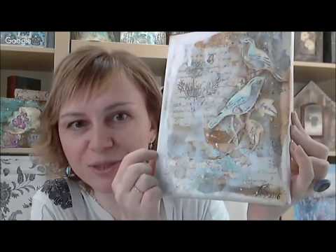 Видео: Микс медиа Mixed Media панно с птичкой в Эко стиле: видео мастер-класс Натальи Жуковой.