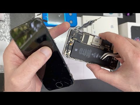 Видео: Замена батареи iPhone SE (Оригинал)