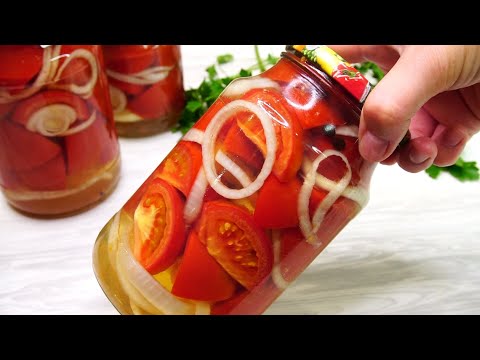 Видео: Помидоры "Заливные" Делала 3 баночки на пробу, умяли за вечер.  Помидоры на зиму