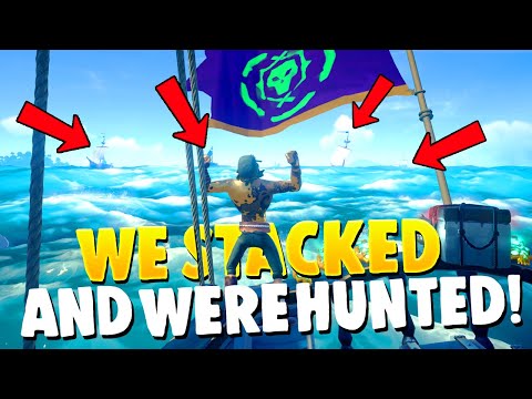 Видео: Мы собирали добычу Афины, но за нами охотились 4 корабля!! (Море воров)