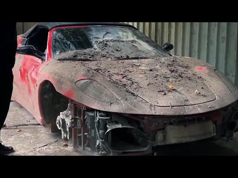 Видео: Восстановление старого Ferrari 430, брошенного на свалку, — сможет ли двигатель снова зареветь?