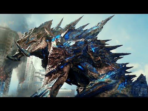 Видео: Королевский кайдзю против трех роботов | Тихоокеанский рубеж 2 | отрывок