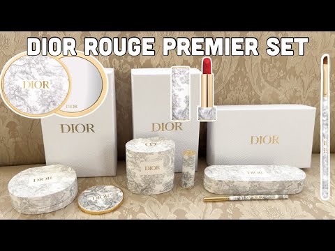 Видео: Dior Rouge Premier: зеркало Dior, керамическая помада Dior, кисточка для губ Dior Toile De Jouy