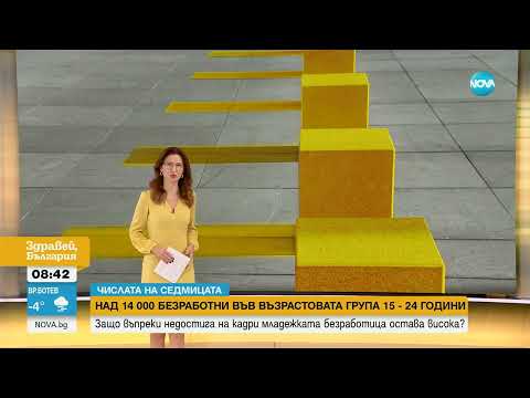 Видео: „Числата на седмицата”: Безработните младежи у нас са 14 300, но броят им намалява