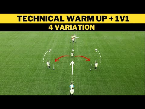 Видео: Техническая разминка + 1 на 1 | 4 вариант | Футбольные тренировки