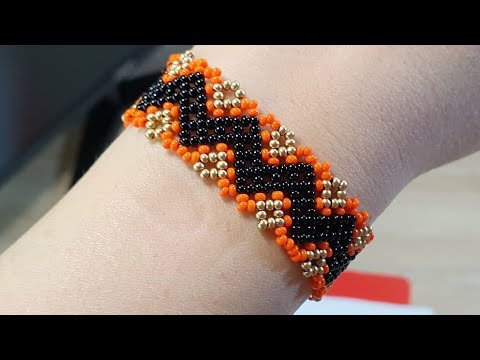 Видео: Bracelet/Beaded bracelet/Diy bracelet/Браслет из бисера/Браслет с узором/Как сделать браслет