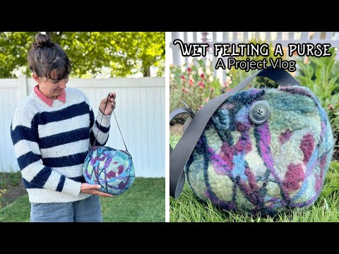 Видео: Моё фиаско с мокрым валянием обернулось красочной сумкой — мокрое валяние на шаре