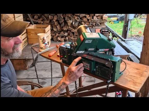 Видео: Заточной станок для цепей бензопил Woodland Mills RCS28pro