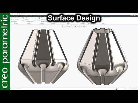 Видео: Абажур в Creo Parametric | Дизайн поверхности в Creo Parametric