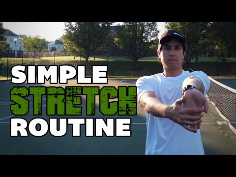 Видео: 10-минутная тренировка на растяжку для тенниса для гибкости и предотвращения травм