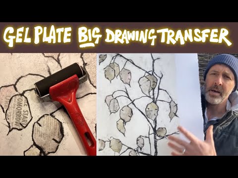 Видео: Гелевая пластина БОЛЬШАЯ для переноса рисунка масляной пастелью!