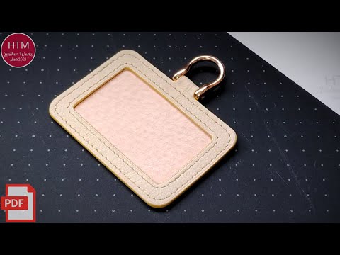 Видео: [Бесплатный выкройка] HTM021 Чехол для удостоверения личности [Кожаное ремесло]