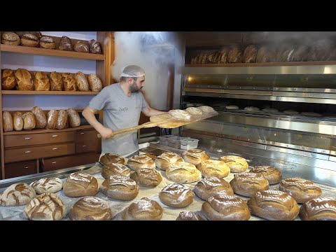Видео: Лучшие хлеба турецкой кухни! Деревенский хлеб на закваске, разнообразная выпечка I Street Food