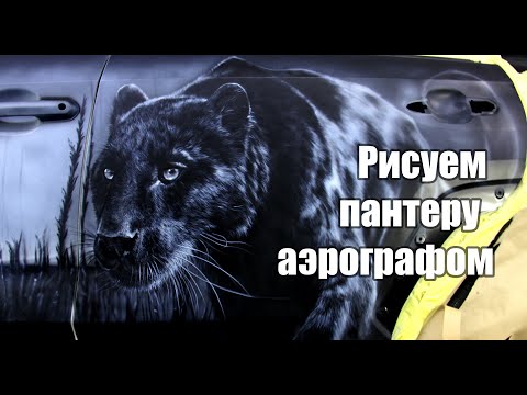 Видео: Видеоурок по рисованию пантеры аэрографом