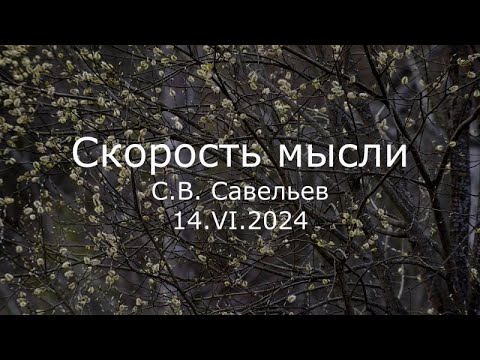 Видео: С.В. Савельев - Скорость мысли