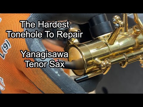 Видео: Самый сложный ремонт тонового отверстия — тенор-саксофон Янагисава