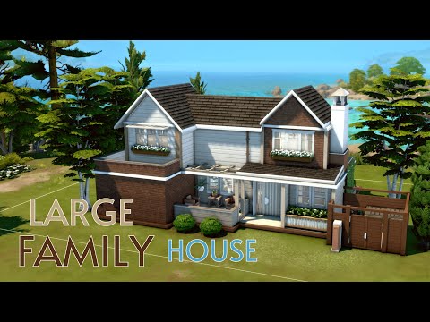 Видео: Большой семейный дом Симс 4🌳Large family house The Sims 4 | Строительство | NO CC