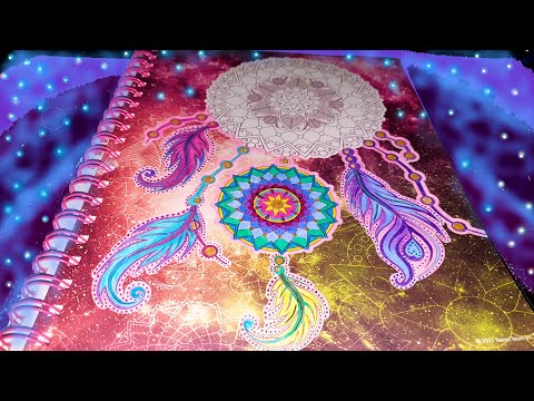 Видео: Процесс раскрашивания раскраски антистресс || как раскрашивать красиво || ловец снов