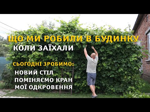 Видео: Новий стіл, міняю кран для води та обрізаю виноград.