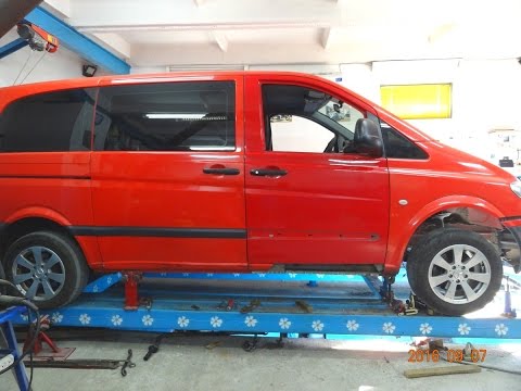 Видео: MERCEDES Vito. вытяжка порога. стойки.