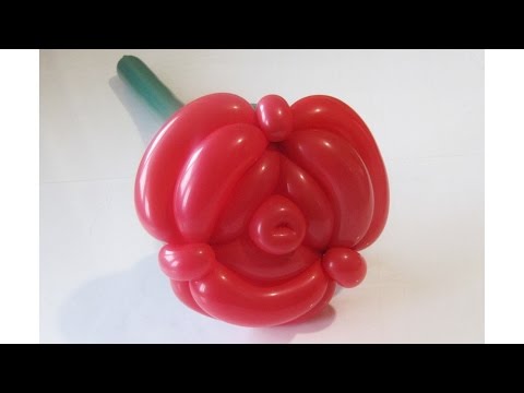 Видео: Роза из шаров (треугольная) / Rose balloon (triangle type) / 2x260