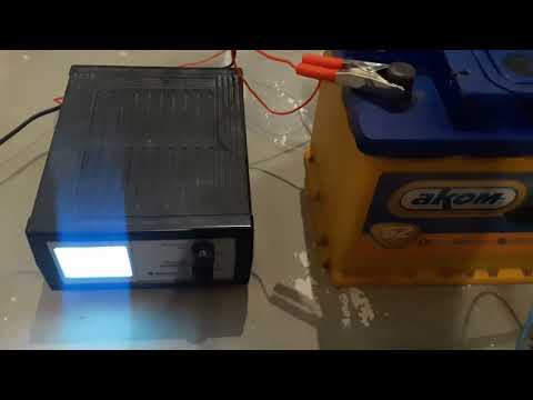 Видео: Зарядное устройство Вымпел 57 и Аккумулятор Аком EFB . Результат заряда .