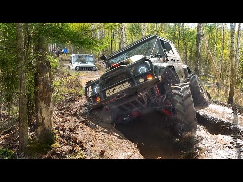 Видео: МЯСОРУБКА на БЕЗДОРОЖЬЕ! Оффроад МОНСТРЫ Уаз Патриот off road в болоте