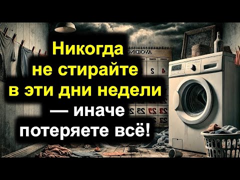 Видео: Дни, которые нельзя выбирать для стирки. Не стирайте — иначе потеряете всё!