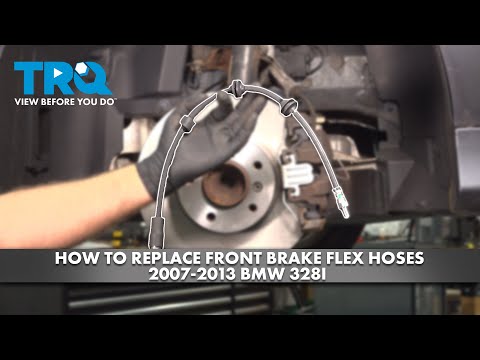 Видео: Как заменить передние тормозные шланги BMW 328i 2007-2013 годов