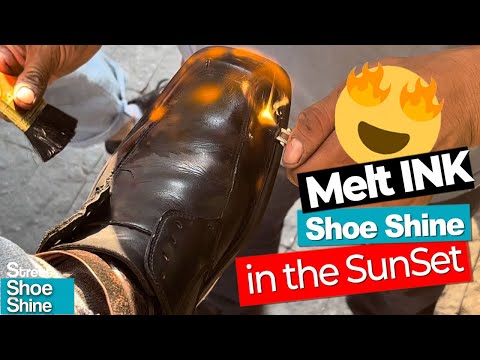 Видео: Растопите чернила на SQUARE Black Shoes 🔥🔥🔥 Fire Shoe Shine рядом со мной